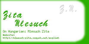 zita mlesuch business card